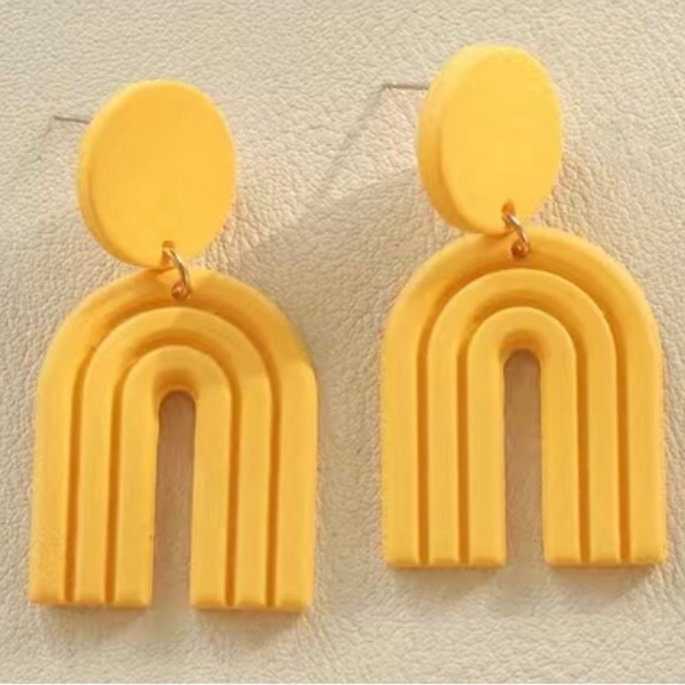 Yellow Clay Earrings